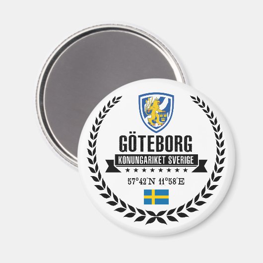 Göteborg Magnet (Vorderseite/Rückseite)