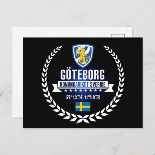 Göteborg Postkarte (Vorne/Hinten)
