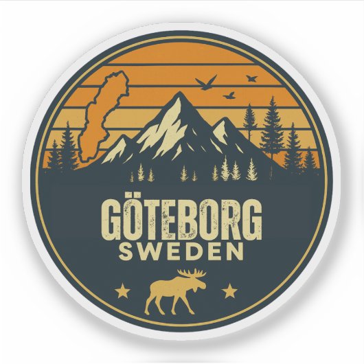 Göteborg, Schweden Aufkleber (Vorderseite)