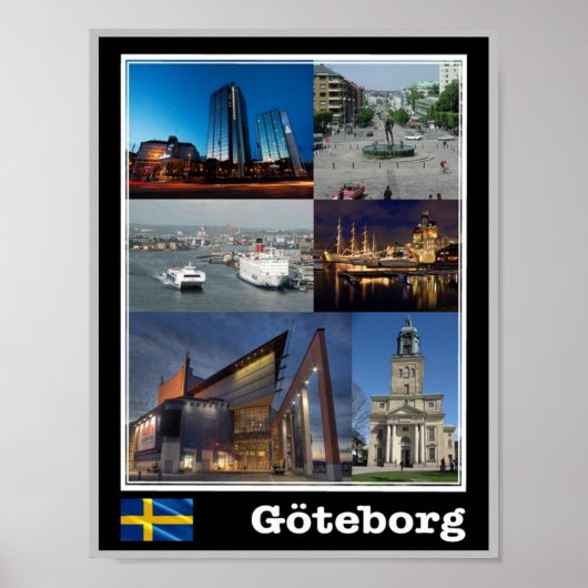 Göteborg - Schweden - Mosaik - Poster (Vorne)