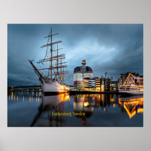 Göteborg, Schweden nachts Poster