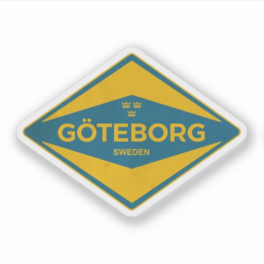 Göteborg Schweden Vintag Aufkleber (Vorderseite)