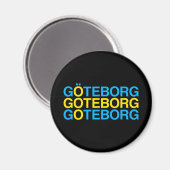 GOTEBORG Schwedische Flagge Magnet (Vorderseite/Rückseite)