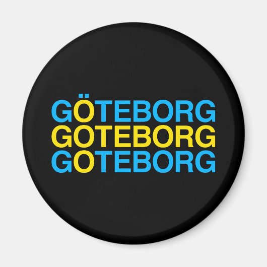 GOTEBORG Schwedische Flagge Magnet (Vorne)