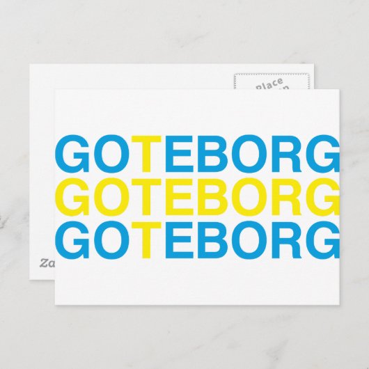 GOTEBORG Schwedische Flagge Postkarte (Vorne/Hinten)