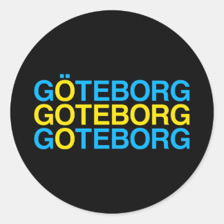 GOTEBORG Schwedische Flagge Runder Aufkleber