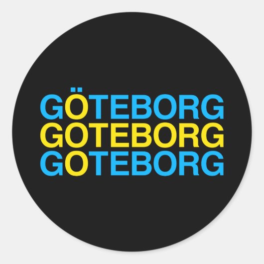 GOTEBORG Schwedische Flagge Runder Aufkleber (Vorderseite)