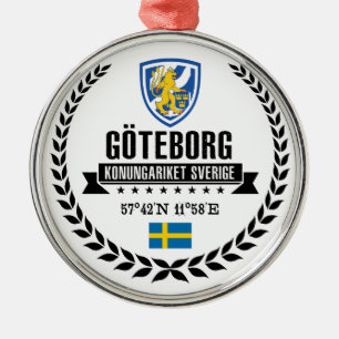 Göteborg Silbernes Ornament