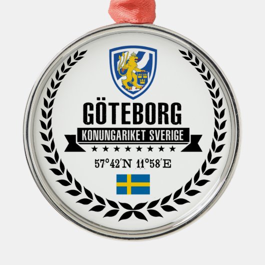 Göteborg Silbernes Ornament (Vorne)