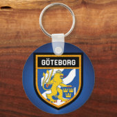 Göteborger Flagge Schlüsselanhänger (Vorderseite)