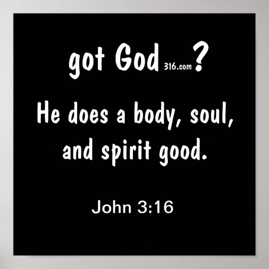 gotGod316.com Wall Poster (Vorne)