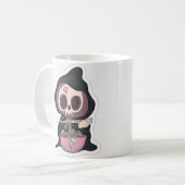 Goth aber hungriger Foodie Kaffee Tasse (Vorderseite Links)
