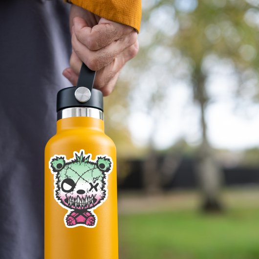 Goth Abrosexual Pride Flag farbiger Bär Aufkleber