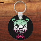 Goth Abrosexual Pride Flag farbiger Bär Schlüsselanhänger (Rückseite)