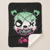 Goth Abrosexual Pride Flag farbiger Bär Sherpadecke (Vorderseite)