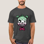 Goth Abrosexual Pride Flag farbiger Bär T-Shirt (Vorderseite)