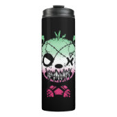 Goth Abrosexual Pride Flag farbiger Bär Thermosbecher (Vorderseite)