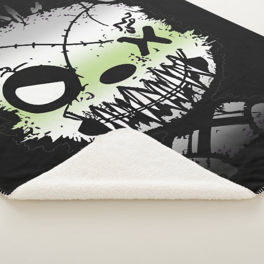 Goth Agender Pride Flag farbiger Bär Sherpadecke (3/4)