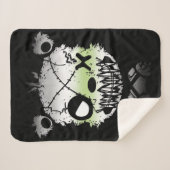 Goth Agender Pride Flag farbiger Bär Sherpadecke (Vorderseite (Horizontal))