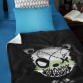 Goth Agender Pride Flag farbiger Bär Sherpadecke