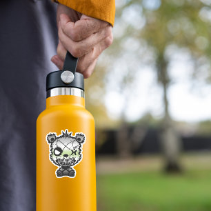 Goth Agender Stolzflagge Farbiges Bär Aufkleber