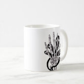Goth Anatomy Skeleton Hand Spooky Ghosts Kaffeetasse (VorderseiteRechts)