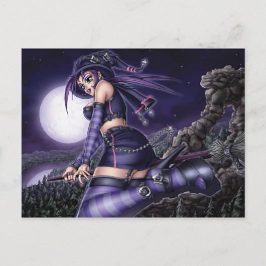 Goth Anime Hexch Postkarte (Vorderseite)