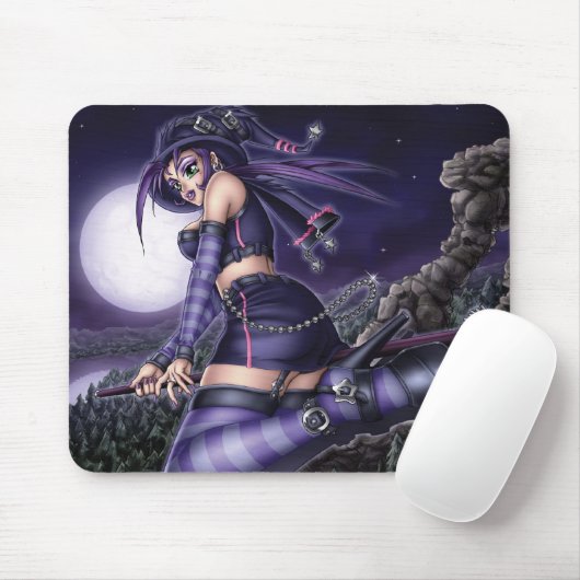 Goth Anime-Hexe Mousepad (Mit Mouse)