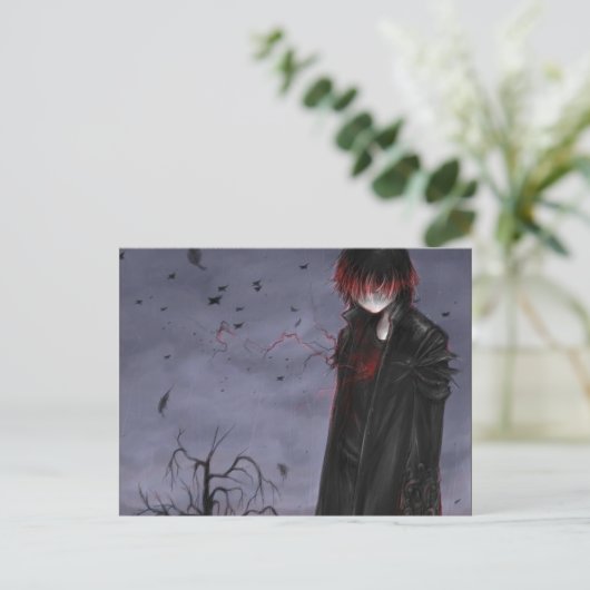 Goth Anime Typ Postcard Postkarte (Stehend Vorderseite)