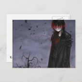 Goth Anime Typ Postcard Postkarte (Vorne/Hinten)