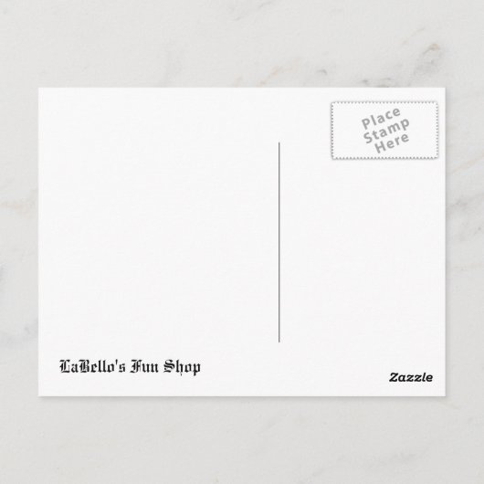 Goth Anime Typ Postcard Postkarte (Rückseite)