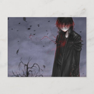 Goth Anime Typ Postcard Postkarte
