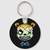 Goth AroAce Agender Pride Flag farbiger Bär Schlüsselanhänger (Vorderseite)