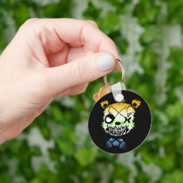 Goth AroAce Agender Pride Flag farbiger Bär Schlüsselanhänger