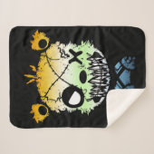 Goth AroAce Agender Pride Flag farbiger Bär Sherpadecke (Vorderseite (Horizontal))