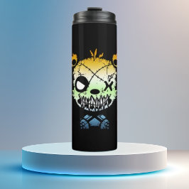 Goth AroAce Agender Pride Flag farbiger Bär Thermosbecher