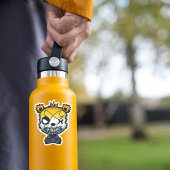 Goth AroAce Pride Flag farbiger Bär Aufkleber