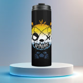 Goth AroAce Pride Flag farbiger Bär Thermosbecher