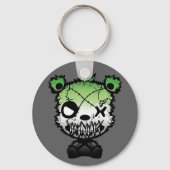 Goth Aromantic Prilag Flag gefärbter Bär Schlüsselanhänger (Rückseite)