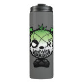 Goth Aromantic Prilag Flag gefärbter Bär Thermosbecher (Vorderseite)