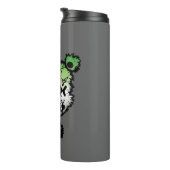 Goth Aromantic Prilag Flag gefärbter Bär Thermosbecher (Nach rechts gedreht)