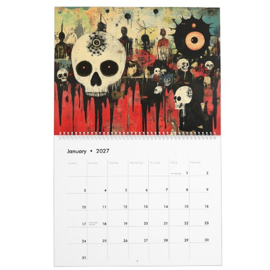 Goth Art Brut Calendar Kalender (Jan 2027)