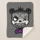 Goth Asexual Prilag Flag farbiger Bär Sherpadecke (Vorderseite)