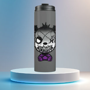 Goth Asexual Prilag Flag farbiger Bär Thermosbecher