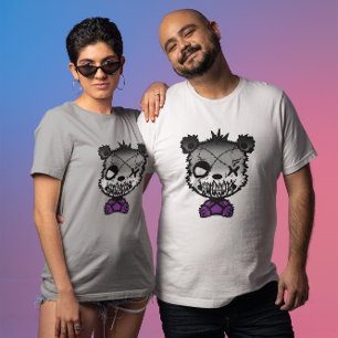 Goth Asexueller Stolz Flagge Farbiger Bär T-Shirt