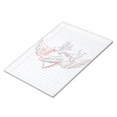 Goth at Heart Tattoo Art Lined Notepad Notizblock (angewinkelt)