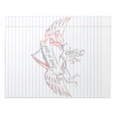 Goth at Heart Tattoo Art Lined Notepad Notizblock (Vorderseite)