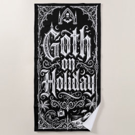 Goth auf Urlaub Gothic-Typografie-Illustration Strandtuch