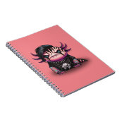 Goth Axolotl Notebook, Punk Rock Axolotl Notizblock (Rechte Seite)