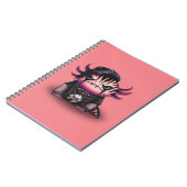 Goth Axolotl Notebook, Punk Rock Axolotl Notizblock (Linke Seite)